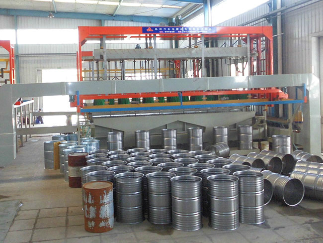 6工位油桶挂镀锌自动生产线